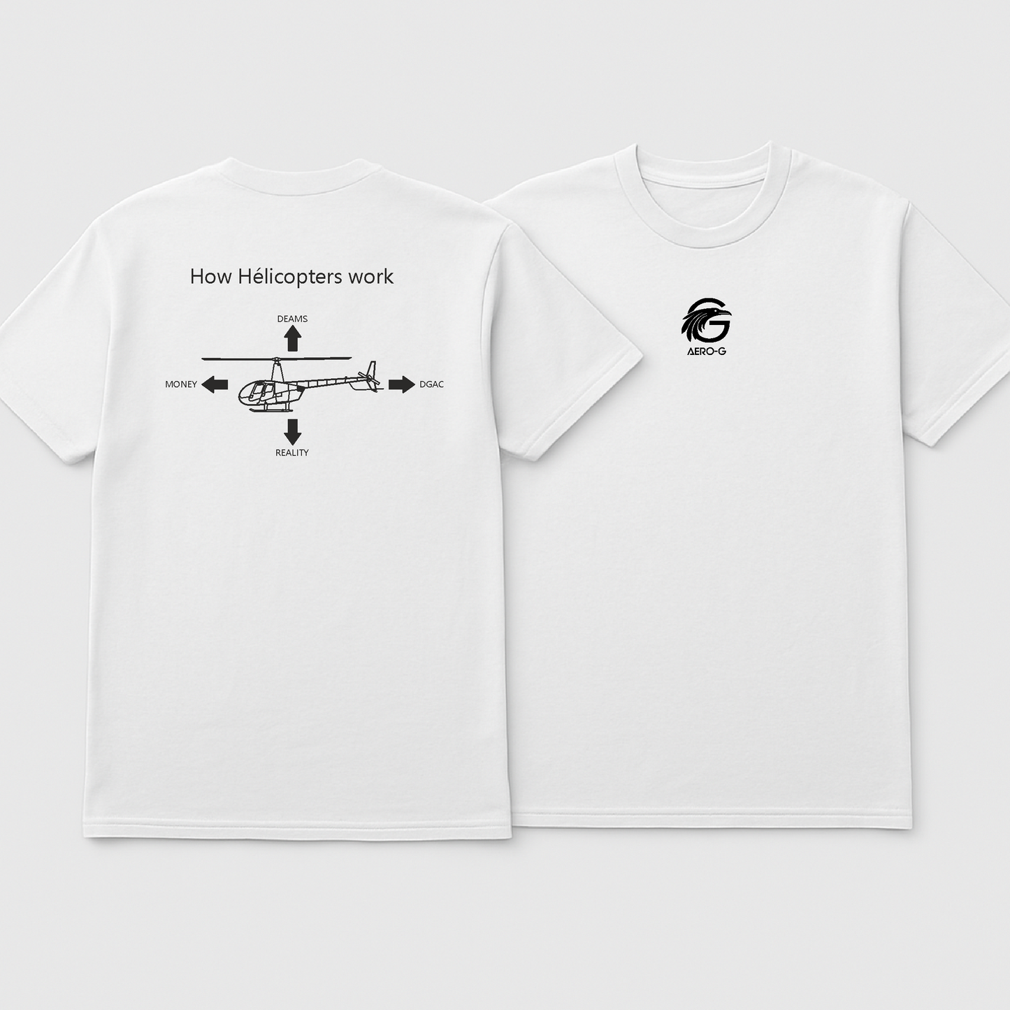 T-shirt "how planes/heli work"