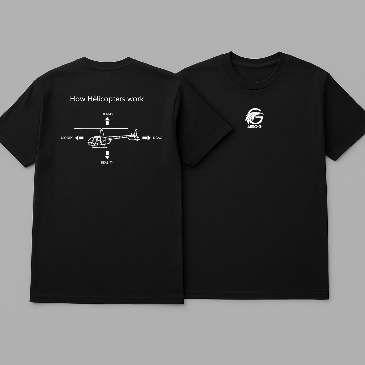 T-shirt "how planes/heli work"