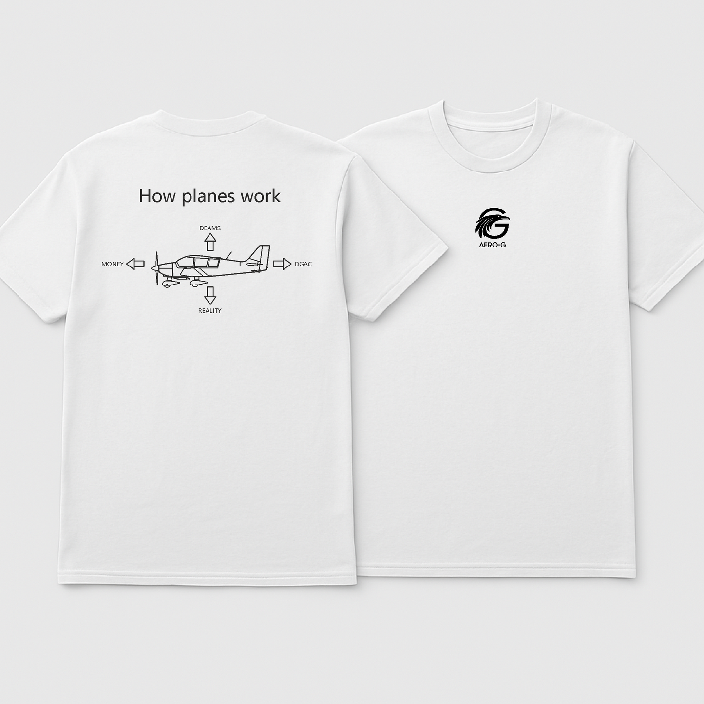 T-shirt "how planes/heli work"