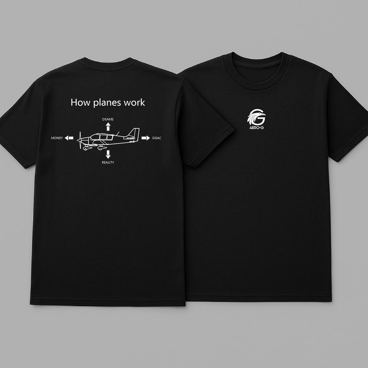 T-shirt "how planes/heli work"