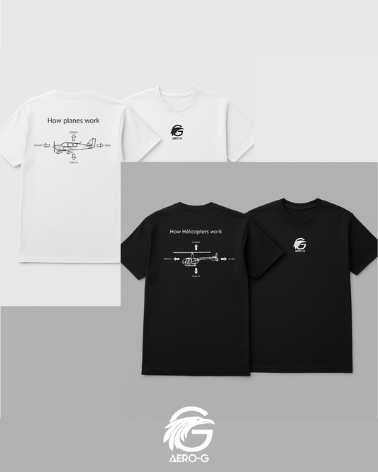 T-shirt "how planes/heli work"